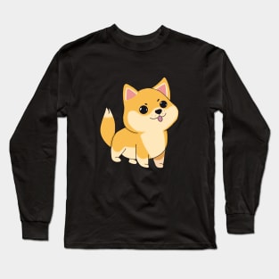 Kawaii Shiba Inu Dog, Love Shiba Inus Long Sleeve T-Shirt